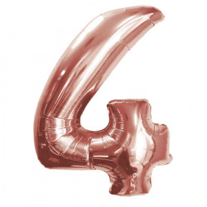 Шар ЦИФРА 4 40" розовый /Pink /102 см